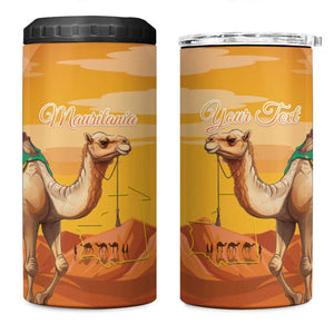 Mauritania Sahara Personalized 4 in 1 Can Cooler Tumbler Camel With Map - African Pride
