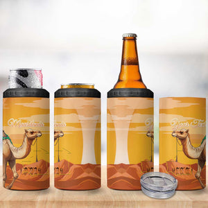 Mauritania Sahara Personalized 4 in 1 Can Cooler Tumbler Camel With Map - African Pride