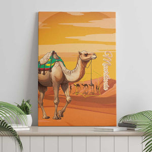 Mauritania Sahara Canvas Wall Art Camel With Map - African Pride