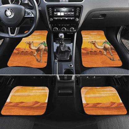 Mauritania Sahara Personalized Car Mats Camel With Map - African Pride