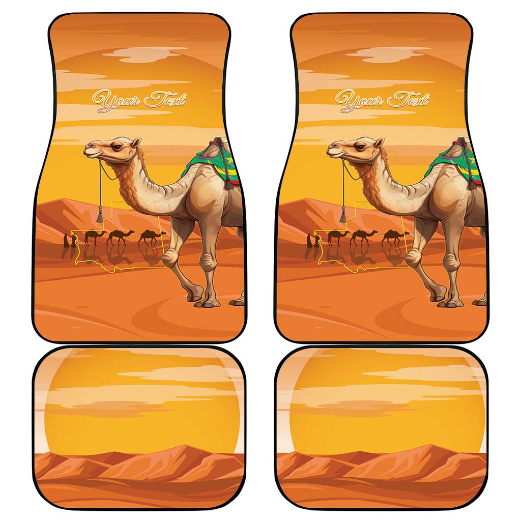 Mauritania Sahara Personalized Car Mats Camel With Map - African Pride