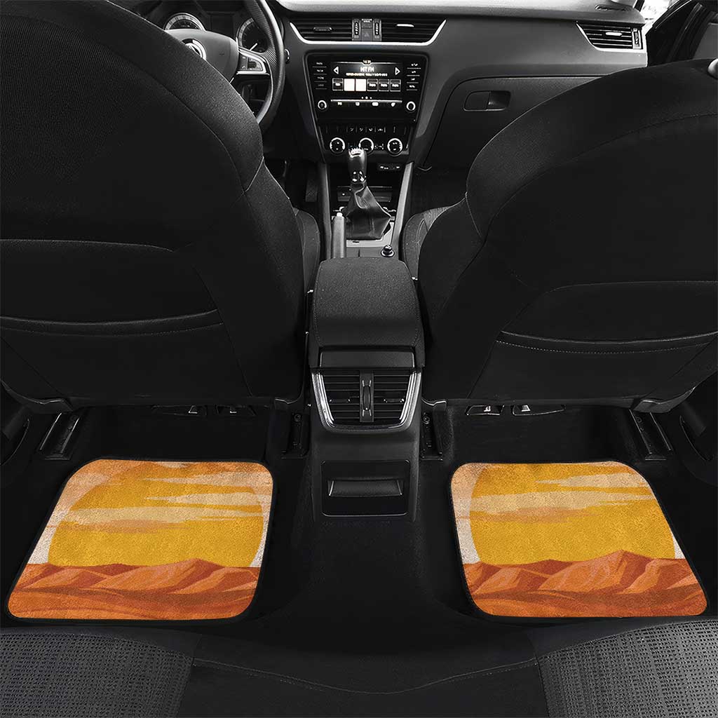 Mauritania Sahara Personalized Car Mats Camel With Map - African Pride