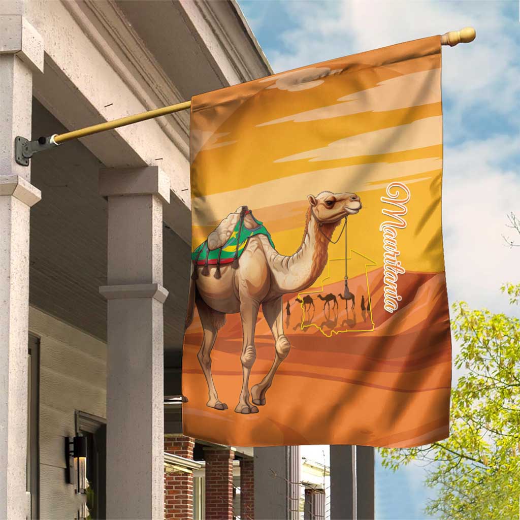 Mauritania Sahara Garden Flag Camel With Map - African Pride