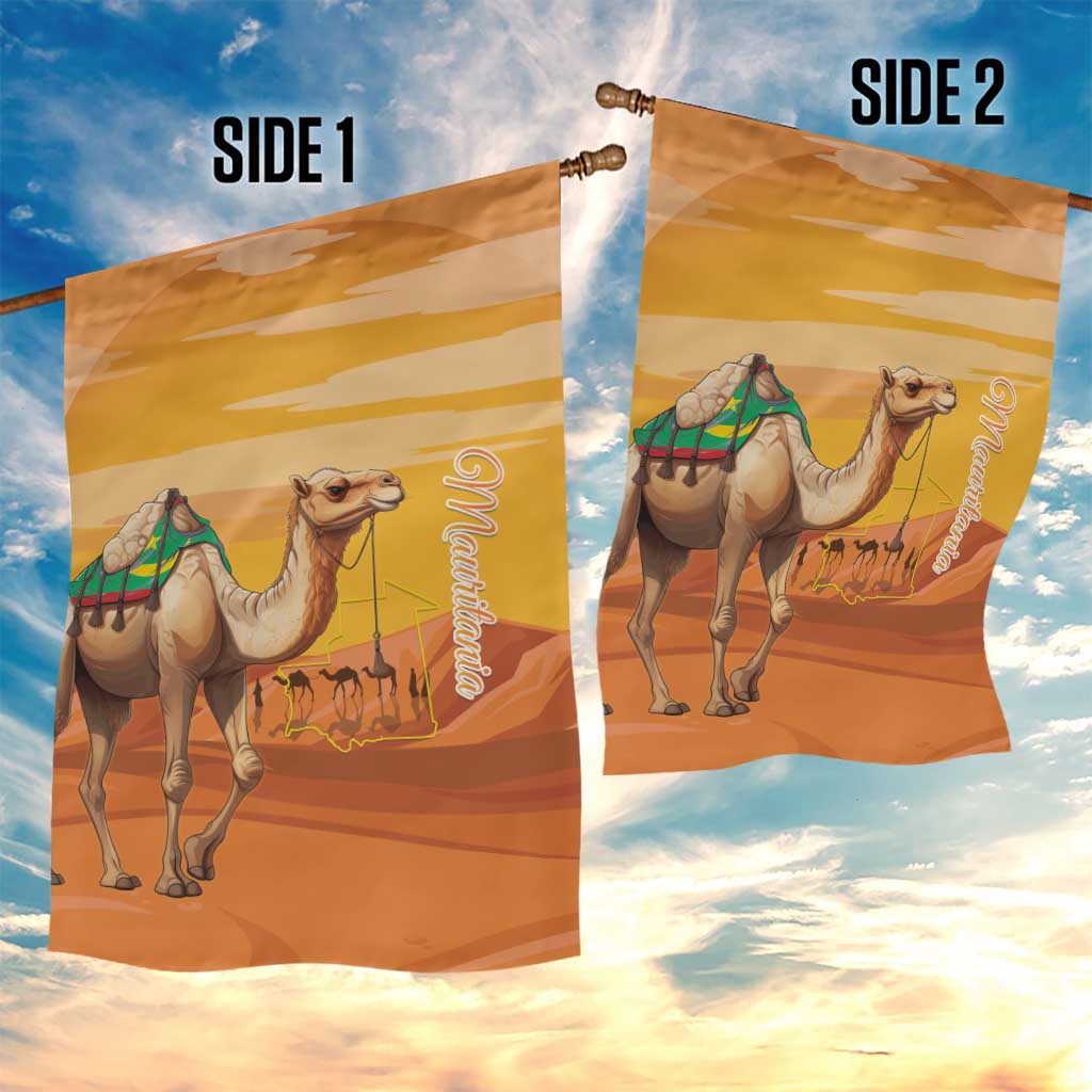 Mauritania Sahara Garden Flag Camel With Map - African Pride