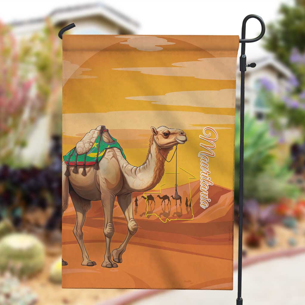 Mauritania Sahara Garden Flag Camel With Map - African Pride