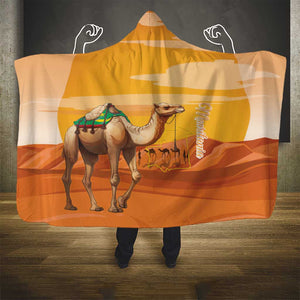 Mauritania Sahara Hooded Blanket Camel With Map - African Pride