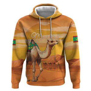 Mauritania Sahara Personalized Hoodie Camel With Map - African Pride