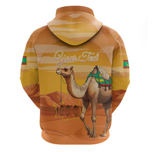 Mauritania Sahara Personalized Hoodie Camel With Map - African Pride