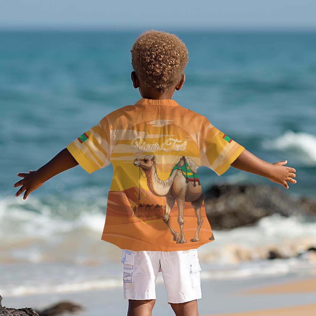 Mauritania Sahara Personalized Kid Hawaiian Shirt Camel With Map - African Pride