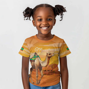 Mauritania Sahara Personalized Kid T shirt Camel With Map - African Pride