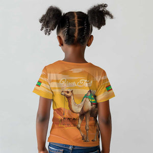 Mauritania Sahara Personalized Kid T shirt Camel With Map - African Pride
