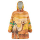 Mauritania Sahara Personalized Kid Wearable Blanket Hoodie Camel With Map - African Pride