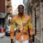 Mauritania Sahara Personalized Long Sleeve Button Shirt Camel With Map - African Pride