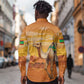 Mauritania Sahara Personalized Long Sleeve Button Shirt Camel With Map - African Pride