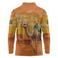 Mauritania Sahara Personalized Long Sleeve Polo Shirt Camel With Map - African Pride