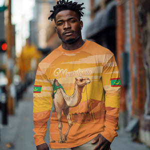 Mauritania Sahara Personalized Long Sleeve Shirt Camel With Map - African Pride