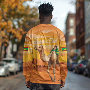 Mauritania Sahara Personalized Long Sleeve Shirt Camel With Map - African Pride