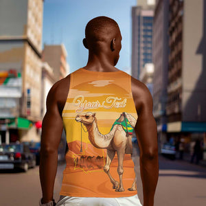 Mauritania Sahara Personalized Men Tank Top Camel With Map - African Pride