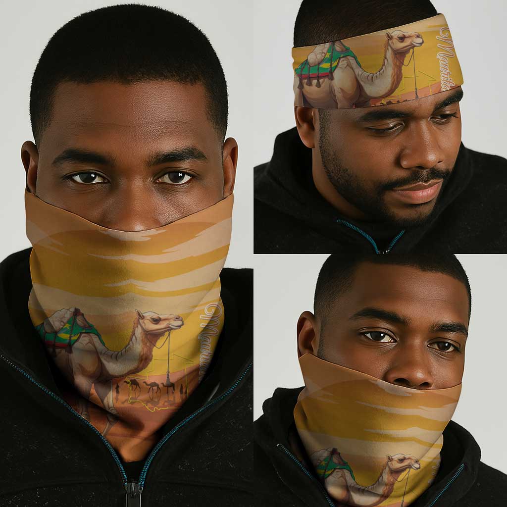 Mauritania Sahara Neck Gaiter Camel With Map - African Pride