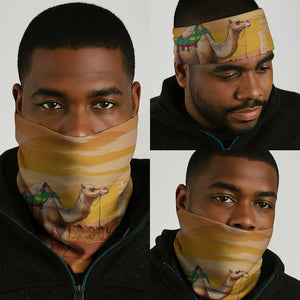 Mauritania Sahara Neck Gaiter Camel With Map - African Pride