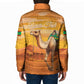 Personalized Mauritania Sahara Padded Jacket Camel With Map