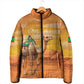 Personalized Mauritania Sahara Padded Jacket Camel With Map