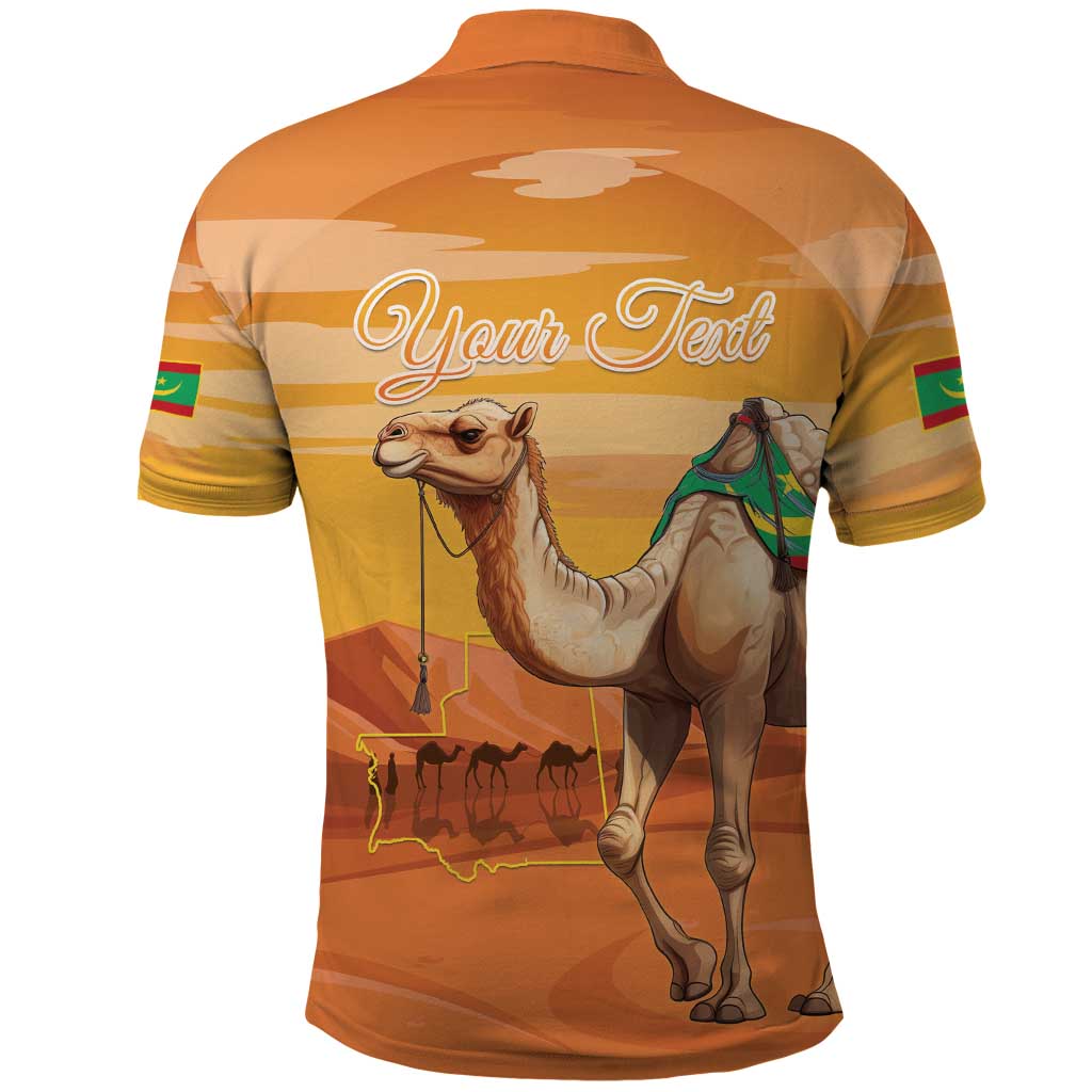 Mauritania Sahara Personalized Polo Shirt Camel With Map - African Pride