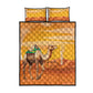 Mauritania Sahara Quilt Bed Set Camel With Map - African Pride