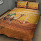 Mauritania Sahara Quilt Bed Set Camel With Map - African Pride