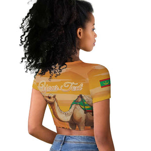 Mauritania Sahara Personalized Raglan Cropped T shirt Camel With Map - African Pride