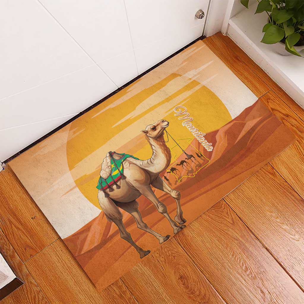 Mauritania Sahara Rubber Doormat Camel With Map - African Pride