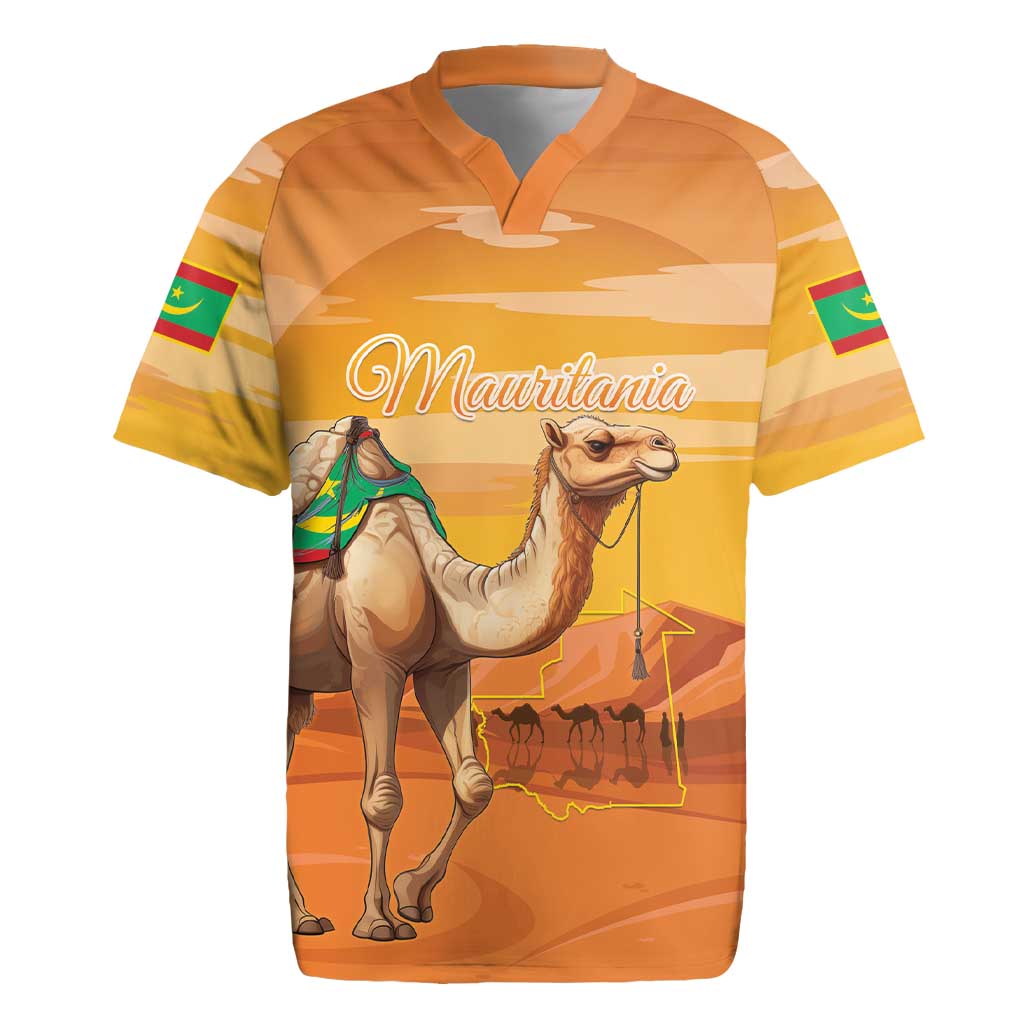 Mauritania Sahara Personalized Rugby Jersey Camel With Map - African Pride