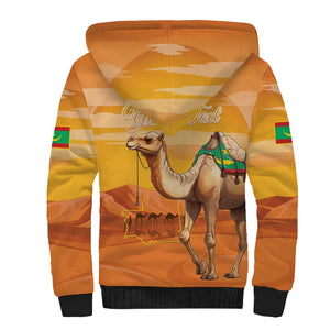 Mauritania Sahara Personalized Sherpa Hoodie Camel With Map - African Pride