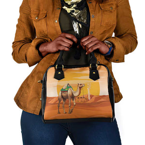 Mauritania Sahara Shoulder Handbag Camel With Map - African Pride