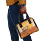 Mauritania Sahara Shoulder Handbag Camel With Map - African Pride