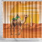 Mauritania Sahara Shower Curtain Camel With Map - African Pride