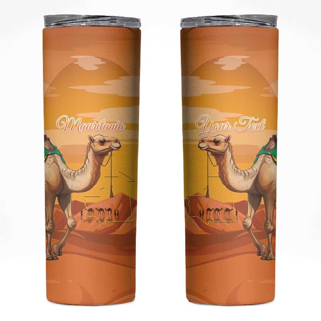 Mauritania Sahara Personalized Skinny Tumbler Camel With Map - African Pride
