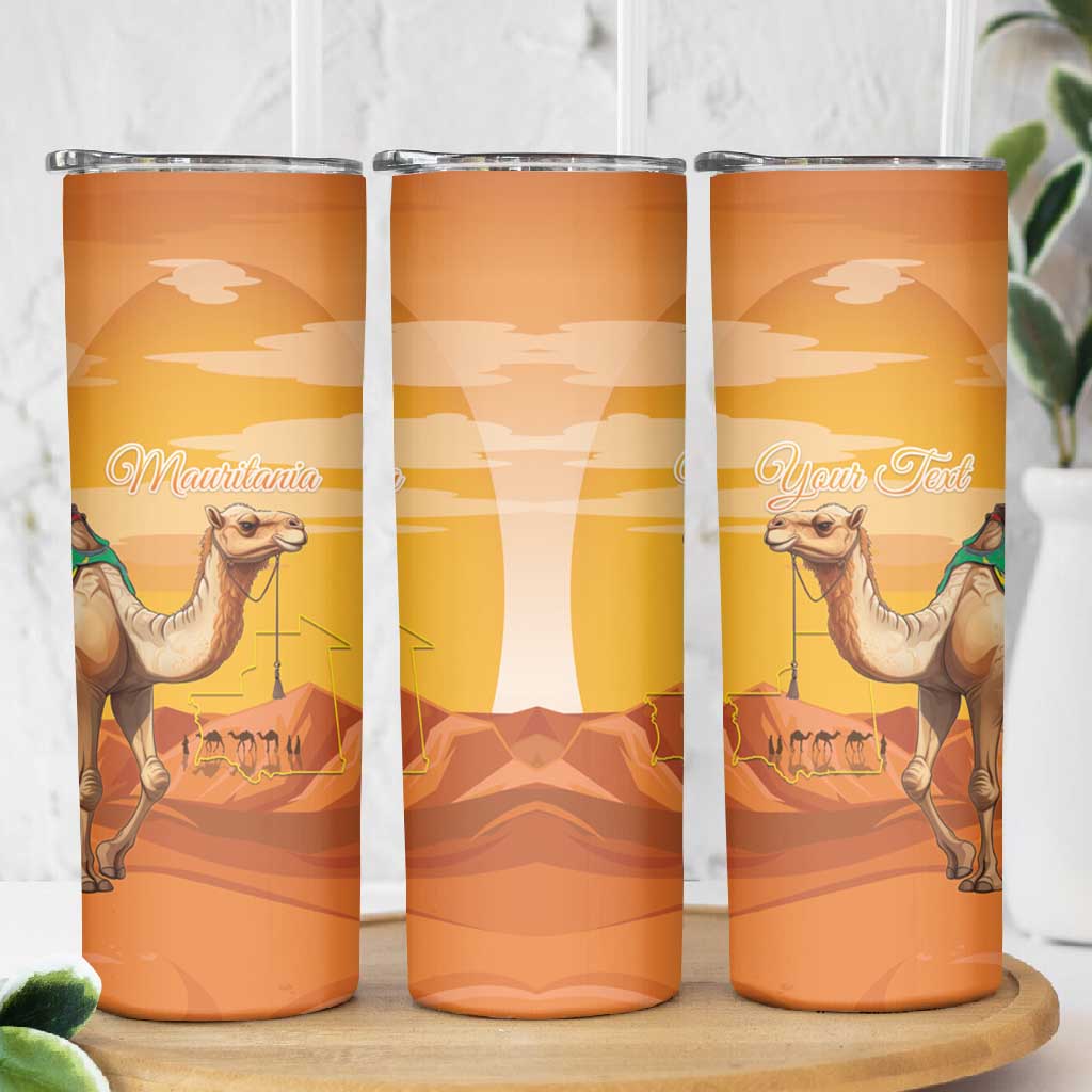 Mauritania Sahara Personalized Skinny Tumbler Camel With Map - African Pride