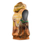 Mauritania Sahara Personalized Sleeveless Hoodie Camel With Map - African Pride