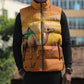 Personalized Mauritania Sahara Sleeveless Puffer Jacket Camel With Map
