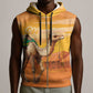 Mauritania Sahara Personalized Sleeveless Zip Hoodie Camel With Map - African Pride