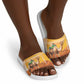 Mauritania Sahara Slide Sandals Camel With Map