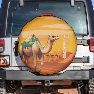 Mauritania Sahara Spare Tire Cover Camel With Map - African Pride