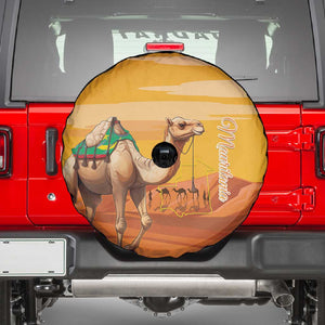 Mauritania Sahara Spare Tire Cover Camel With Map - African Pride