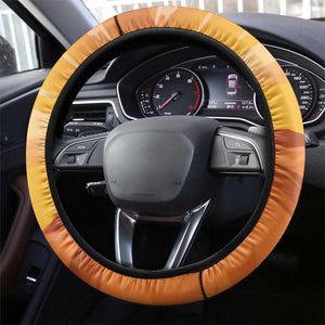 Mauritania Sahara Steering Wheel Cover Camel With Map - African Pride