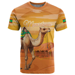 Mauritania Sahara Personalized T shirt Camel With Map - African Pride