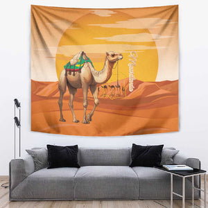 Mauritania Sahara Tapestry Camel With Map - African Pride