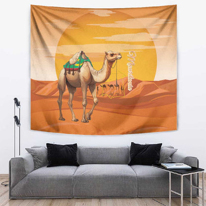 Mauritania Sahara Tapestry Camel With Map - African Pride