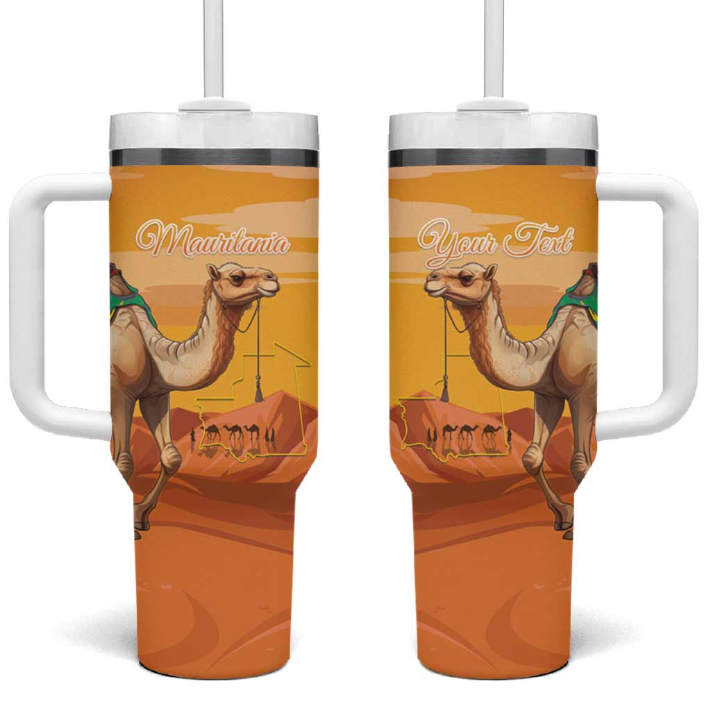 Mauritania Sahara Personalized Tumbler With Handle Camel With Map - African Pride