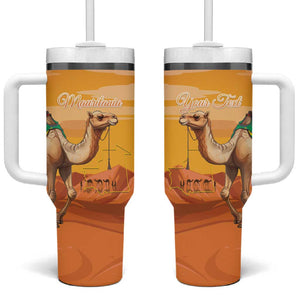 Mauritania Sahara Personalized Tumbler With Handle Camel With Map - African Pride